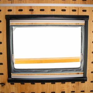 Rahmen Fensterplissee schwarz matt lackiert