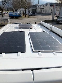 Zusätzliches Solar 110 Watt auf Dachträger